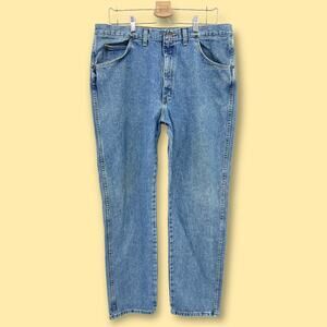 Wrangler (38x32) AMERICAN VINTAGE 90s Mens Straight Leg Jeans Medium Wash